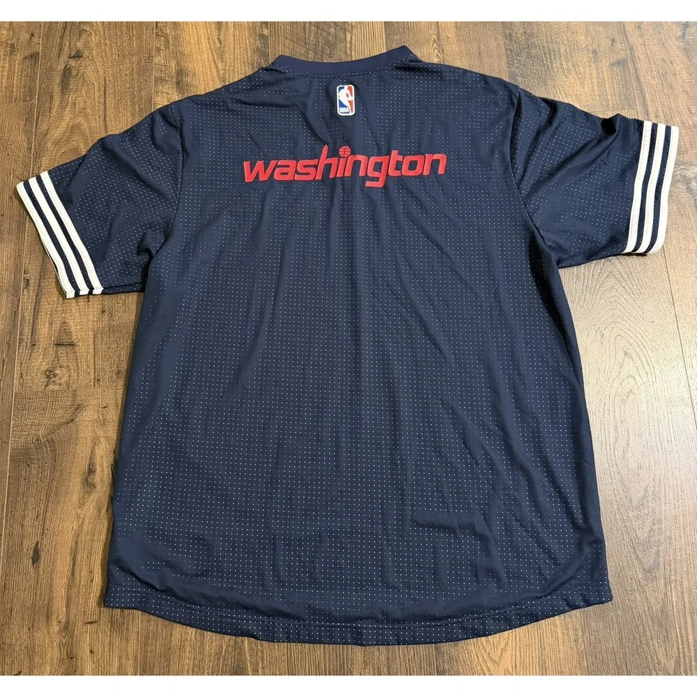 Adidas Washington Wizards  DC Warm Up Jersey Men's 3XL Blue Short Sleeve